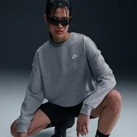 Nike Sportswear Club Fleece женская Loose Crew-Neck свитшот цвет серый