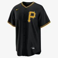 Paul Skenes Pittsburgh Pirates мужские Nike MLB Replica Jersey цвет черный