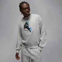 Nike Jordan Brooklyn Fleece чоловічі Crewneck світшот колір сірий