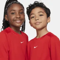 Nike Multi Big детские (для мальчиков) Dri-FIT тренировочные Top цвет красный