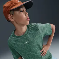 Nike Multi Big детские Dri-FIT Short-Sleeve Top цвет зеленый