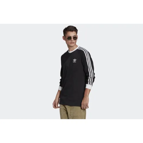 Футболка adidas Originals Adicolor Classics 3-Stripes Long Sleeve GN3478 - Чорна