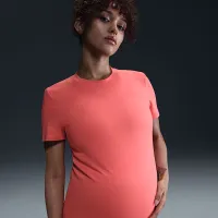 Nike (M) One жіноча Dri-FIT Slim-Fit Short-Sleeve Top (Maternity) Orange