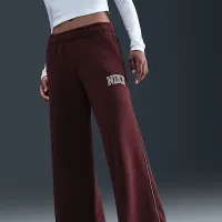 Nike Sportswear Phoenix Fleece жіноча Wide-Leg Sweatpants колір червоний