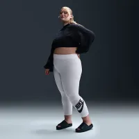 Nike Sportswear Classics жіноча З високою талією Graphic лосіни (великі розміри) колір коричневий