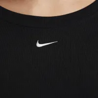 Nike Sportswear Chill Knit жіноча Tight Scoop-Back Long-Sleeve Mini-Rib Top колір чорний
