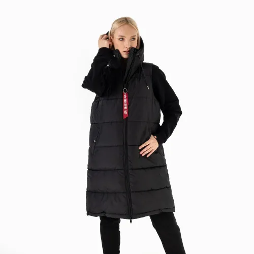 безрукавка Alpha Industries Long Puffer Vest WMN 10800203 - чорний