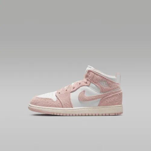 Nike Jordan 1 Mid SE Little дитячі Кросівки колір білий
