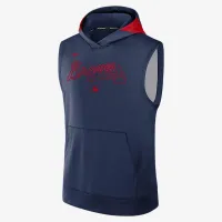 Atlanta Braves Authentic Collection Men’s Nike Dri-FIT MLB Sleeveless Pullover Толстовка с капюшоном синий