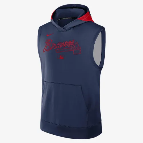 Atlanta Braves Authentic Collection Men’s Nike Dri-FIT MLB Sleeveless Pullover Толстовка с капюшоном синий