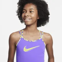 Nike Big дитячі (Girls') T-Crossback Tankini комплект колір фіолетовий