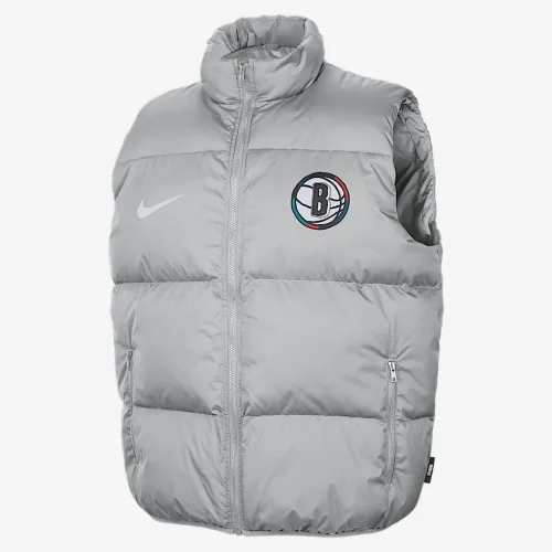 Brooklyn Nets City Edition чоловічі Nike NBA Puffer Vest колір сірий