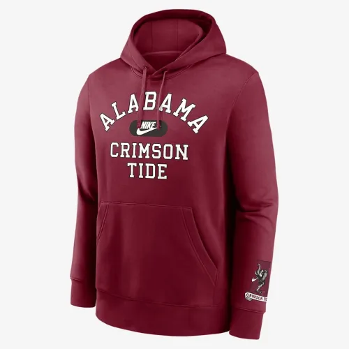 Alabama Crimson Tide Legacy Club Foundational чоловічі Nike College Pullover Толстовка з капюшоном колір червоний