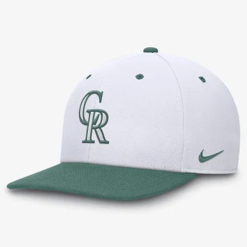 Colorado Rockies Bicoastal 2-Tone Pro чоловічі Nike Dri-FIT MLB Adjustable Hat колір білий