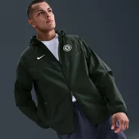 Chelsea FC Tech Windrunner мужские Nike Soccer Woven Full-Zip Куртка цвет зеленый