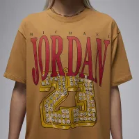 Nike Jordan (Her)itage жіноча Graphic футболка колір коричневий