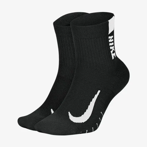 Nike Multiplier Running Ankle шкарпетки (2 Pair) колір чорний