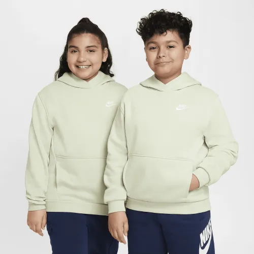 Nike Sportswear Club Fleece Big дитячі Pullover Толстовка з капюшоном (Extended Size) колір зелений