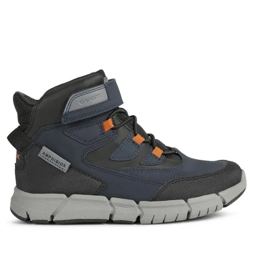 Кроссовки Geox Flexyper Abx J169XA032MEC0661 - серо-гранатовые