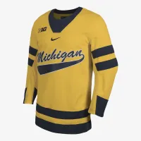 Michigan чоловічі Nike College Hockey Jersey Yellow