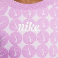 Nike Essentials Toddler Printed French Terry Crew Top цвет фиолетовый