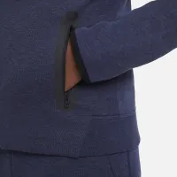 Nike Sportswear Tech Fleece Big детские (для мальчиков) Full-Zip Толстовка с капюшоном (Extended Size) синий