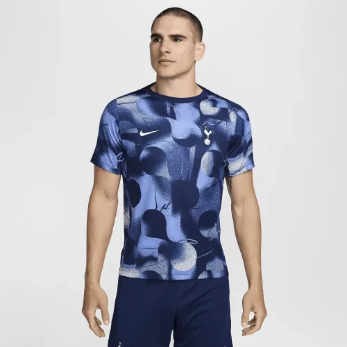 Tottenham Hotspur Academy Pro чоловічі Nike Dri-FIT Soccer Short-Sleeve Pre-Match Top блакитний