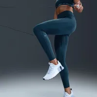 Nike Universa женская Medium-Support С высокой Талией Full-Length лосины с карманамисиний