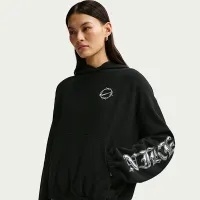 Nike Sportswear жіноча оверсайз French Terry Graphic Pullover Толстовка з капюшоном колір чорний