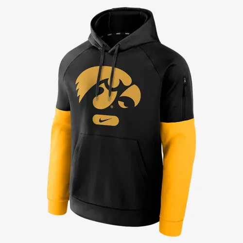 Iowa Hawkeyes Fitness Men’s Nike Therma College Pullover Толстовка з капюшоном колір чорний
