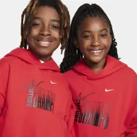 Nike Culture of баскетбольные Big детские Pullover Fleece Толстовка с капюшоном цвет красный