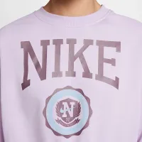 Nike Sportswear Club Girls' French Terry Crew-Neck світшот колір фіолетовий