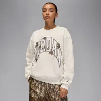 Nike Jordan Brooklyn Fleece женская Realtree Crew-Neck свитшот цвет белый