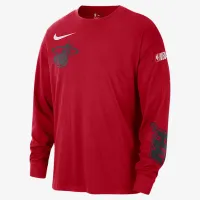 Miami Heat Courtside City Edition чоловічі Nike NBA Max90 Long-Sleeve футболка колір червоний