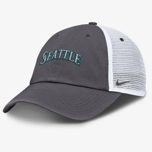 Seattle Mariners Wordmark Club чоловічі Nike MLB Trucker Adjustable Hat колір сірий