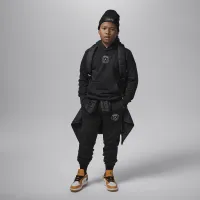 Nike Jordan Paris Saint-Germain Big дитячі Pullover Толстовка з капюшоном колір чорний
