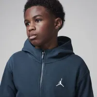 Nike Jordan Dri-FIT MJ Sport Big дитячі Statement Hoop Fleece Full-Zip Толстовка з капюшоном колір зелений