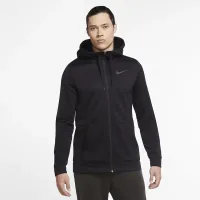 Nike Therma мужские Full-Zip тренировочные Толстовка с капюшоном цвет черный