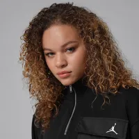 Nike Jordan Brooklyn Fleece женская 1/4-Zip Hike Mike Top цвет черный
