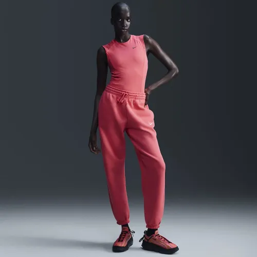 Nike Sportswear Phoenix Fleece женская С высокой Талией оверсайз Sweatpants Pink
