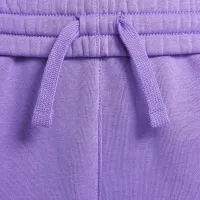 Nike Sportswear Club Fleece Big детские (Girls') С высокой Талией Fitted Pants цвет фиолетовый