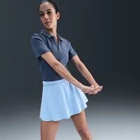 NikeCourt Heritage женская Short-Sleeve Cropped Tennis Polo синий
