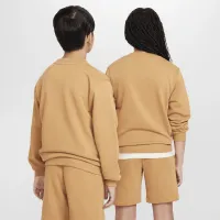Nike Sportswear Club Big дитячі French Terry Crew-Neck світшот колір коричневий