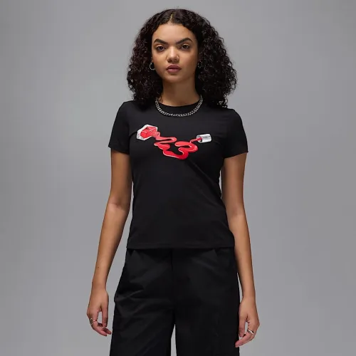 Nike Jordan женская Graphic футболка цвет черный