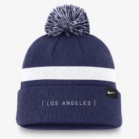 Los Angeles Dodgers Hometown Peak мужские Nike MLB Cuffed Pom Beanie синий