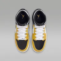 Nike Air Jordan 1 Mid Big детские Кроссовки Yellow
