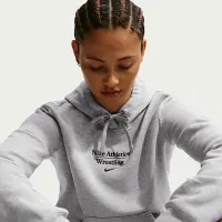 Nike женская Wrestling Pullover Толстовка с капюшоном цвет серый