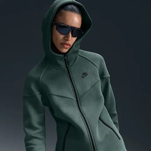 Nike Sportswear Tech Fleece Windrunner женская Full-Zip Толстовка с капюшоном цвет зеленый