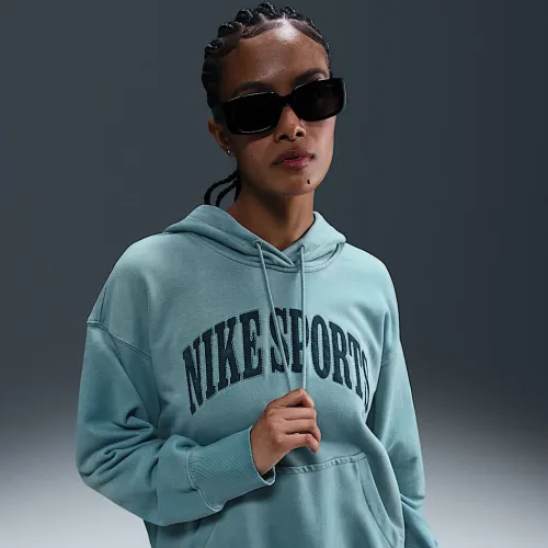 Nike Sportswear Phoenix Fleece женская оверсайз French Terry Толстовка с капюшоном синий