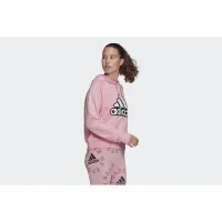 Кофта/футболка adidas Essentials Outlined Logo Толстовка с капюшоном HC9174 - Розовая